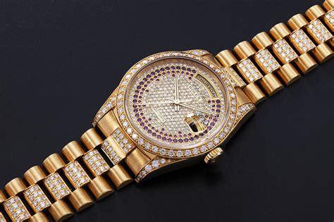 rolex day date covered in didamonds|Rolex diamond day date.